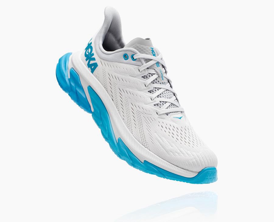 Zapatillas Running Hoka One One Hombre - Clifton Edge - Blancas/Azules - IGN182506